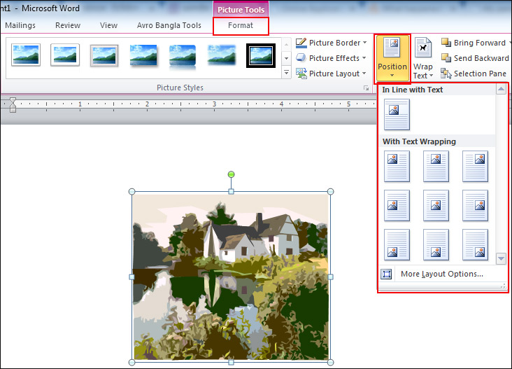 how to position clipart in word - photo #10