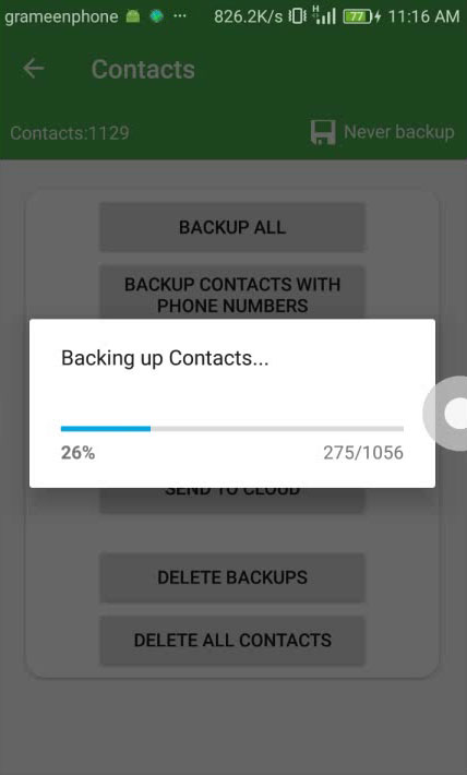 backup cell phone contact