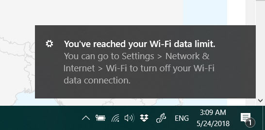 data limit cross notification