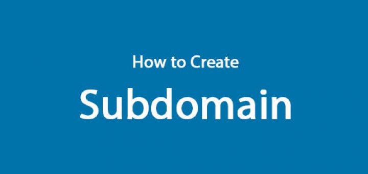 how to create subdomain