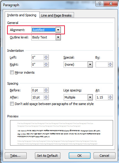 ms-word-text-alignment