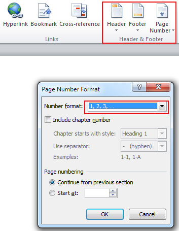 Number Format in MS Word