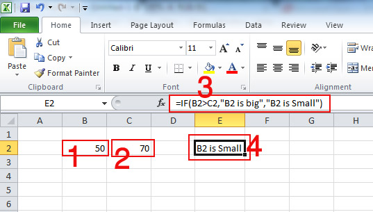 Formula of IF Function in Excel