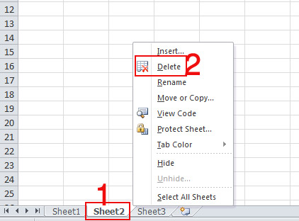 Sheet Delete in Excel