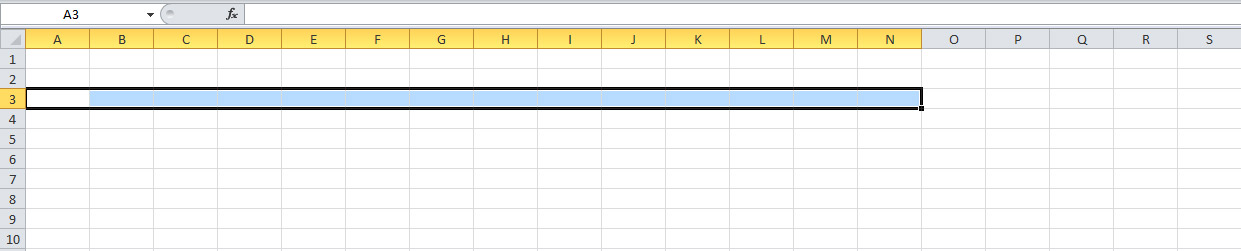 Use of Mause for Row Selectin in Excel