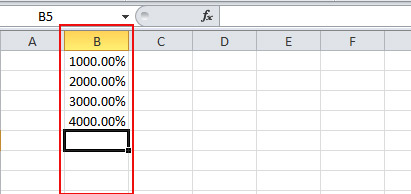 Use Percentage in Excel