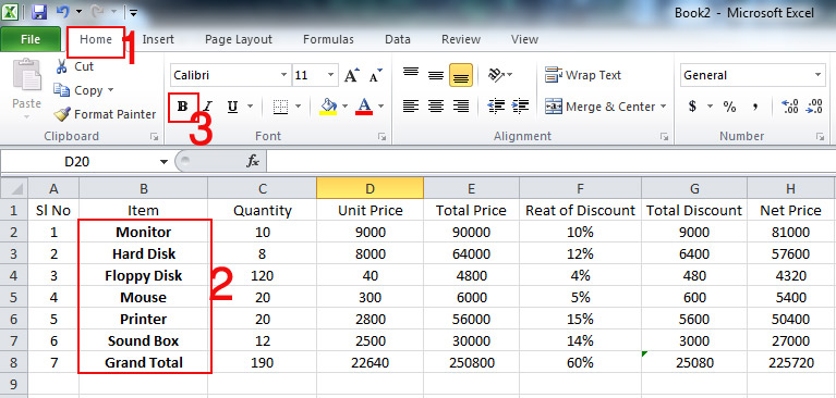 Use of Bolt in Microsoft Excel