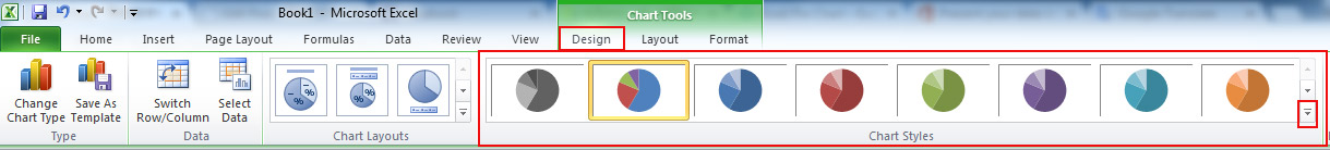 Many Other Style of Pie Chart Design in Excel