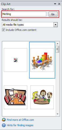 Search of many other Clip Art in Excel