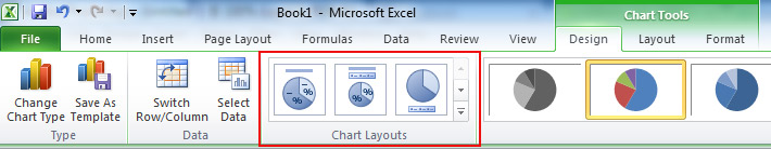 Use of Chart Layout for Pie Chart in Excel