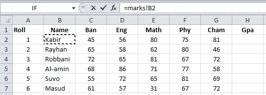 Use of Formula for Connected Two Sheet in Excel 2