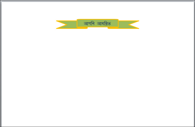 Use of Shape as Like Invitation card in MS Word
