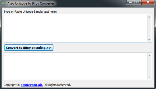 Unicode to Bijoy Converter