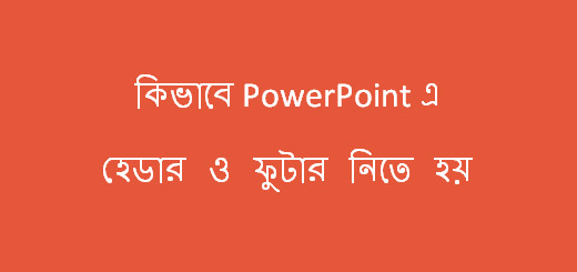 How to Use Header and Footer in MS Power Point