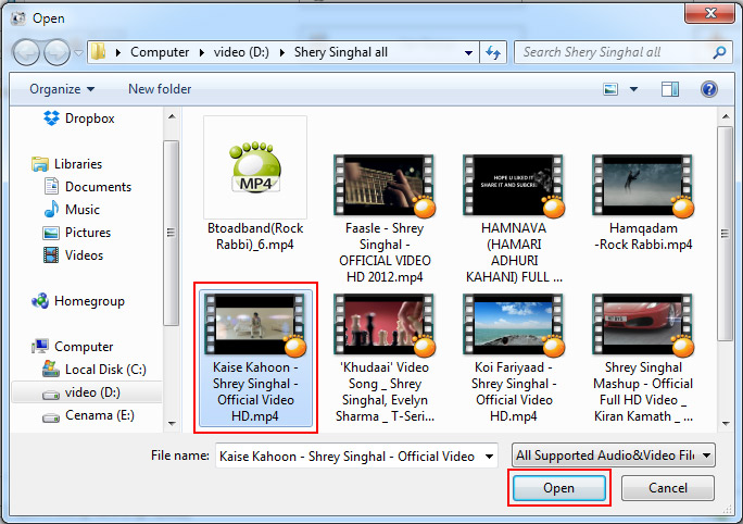 Use of Add File Option for Convert a Video File to Audio File in Format Factory