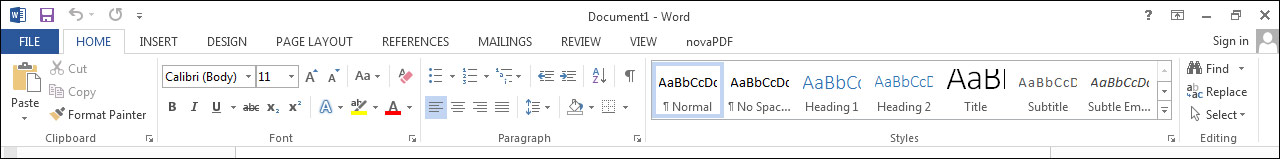 Introduction of Ribbon in ms word 2013