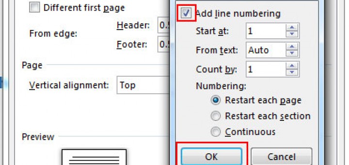 Use of Line Number in Page