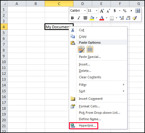 Other Command of Use Hyperlink in Excel