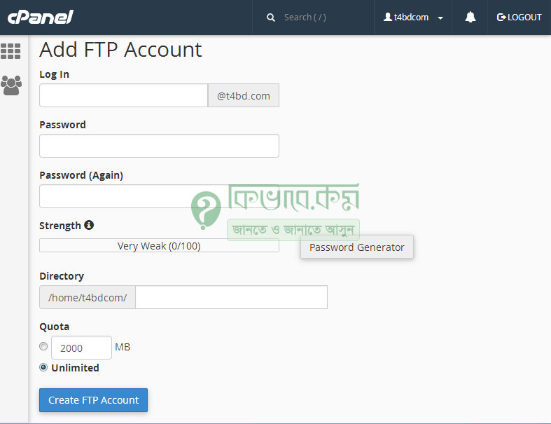 Add FTP Account