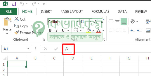 Excel Function Button in formula bar