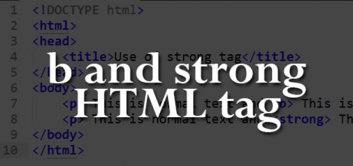 use of b and strong html tag