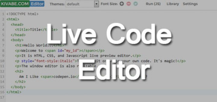 live code editer