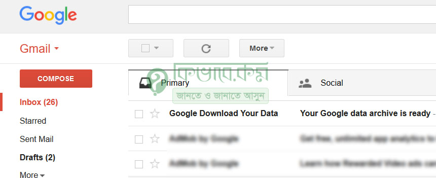 Download your Gmail Backup