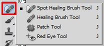 spot healing brush tool