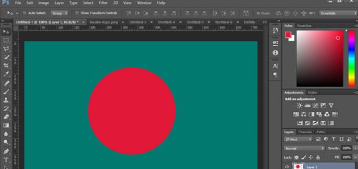 Bangladesh Map in Photoshop