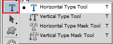 horizontal type tool