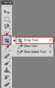 select crop tool