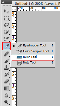select ruler tool
