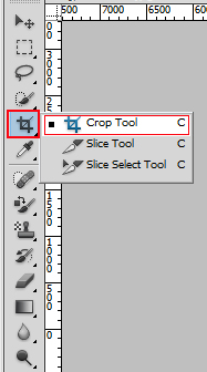 select crop tool