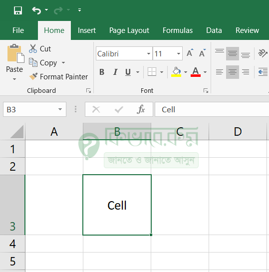 Cell in Excel Program