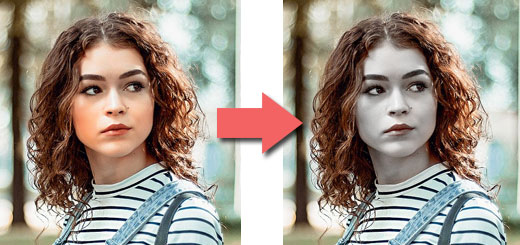 make fade image using sponge tool in Photoshop