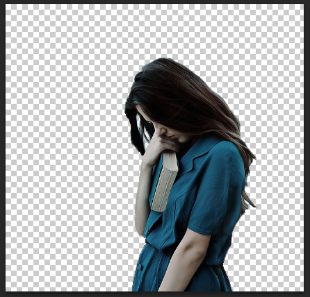 transparent background image with eraser tool in Photoshop