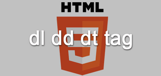 HTML dl dd dt tag