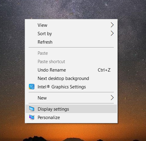 Display Settings in Windows-10