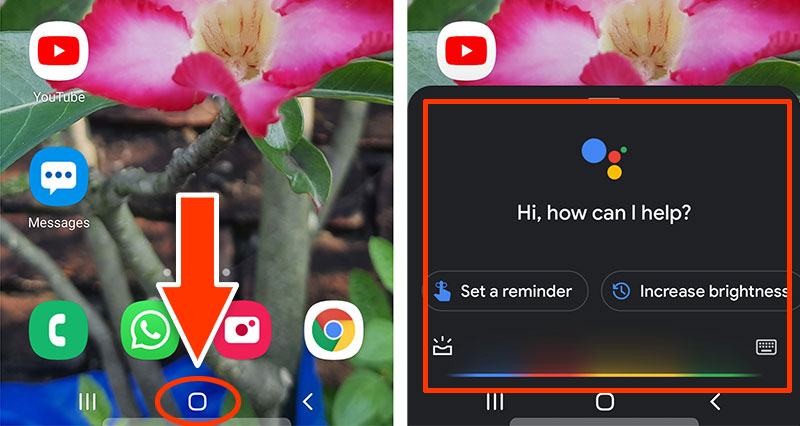 Activate Google Assistant with home button