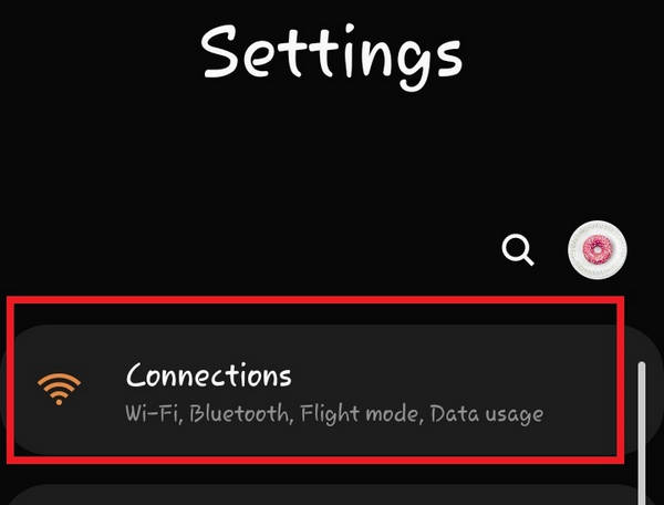 connection settings