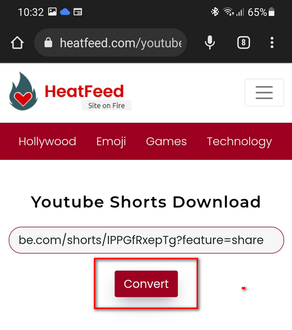 convert YouTube Short Video