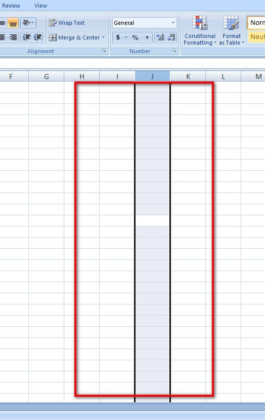 Excel এ Keyboard এর সাহায্যে Column Select করা