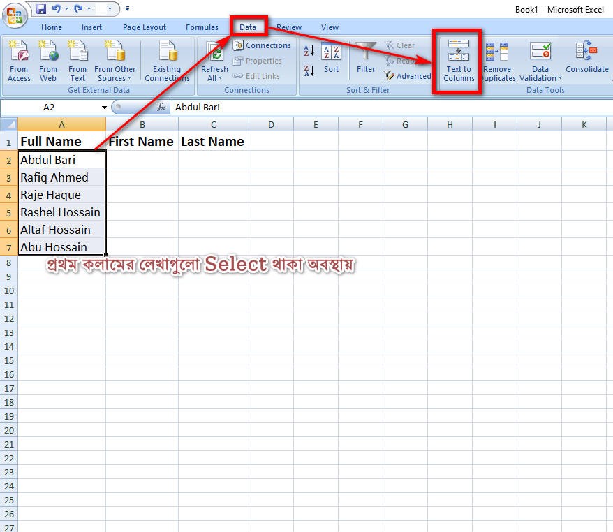 Ms Excel Data Option