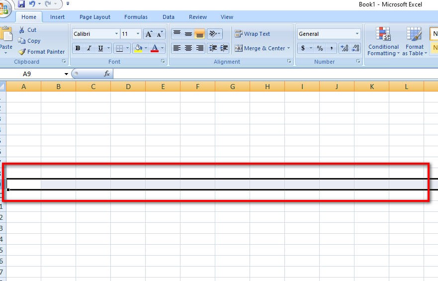 Excel এ Keyboard এর সাহায্যে Row Select করা