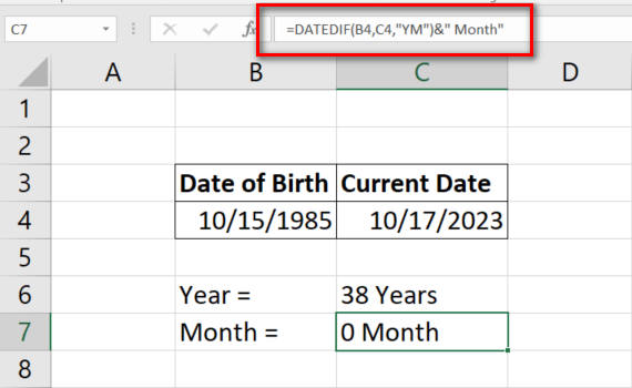 find month out of any date range in excel